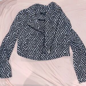 Forever 21 Blazer Jacket Chevron Size Large